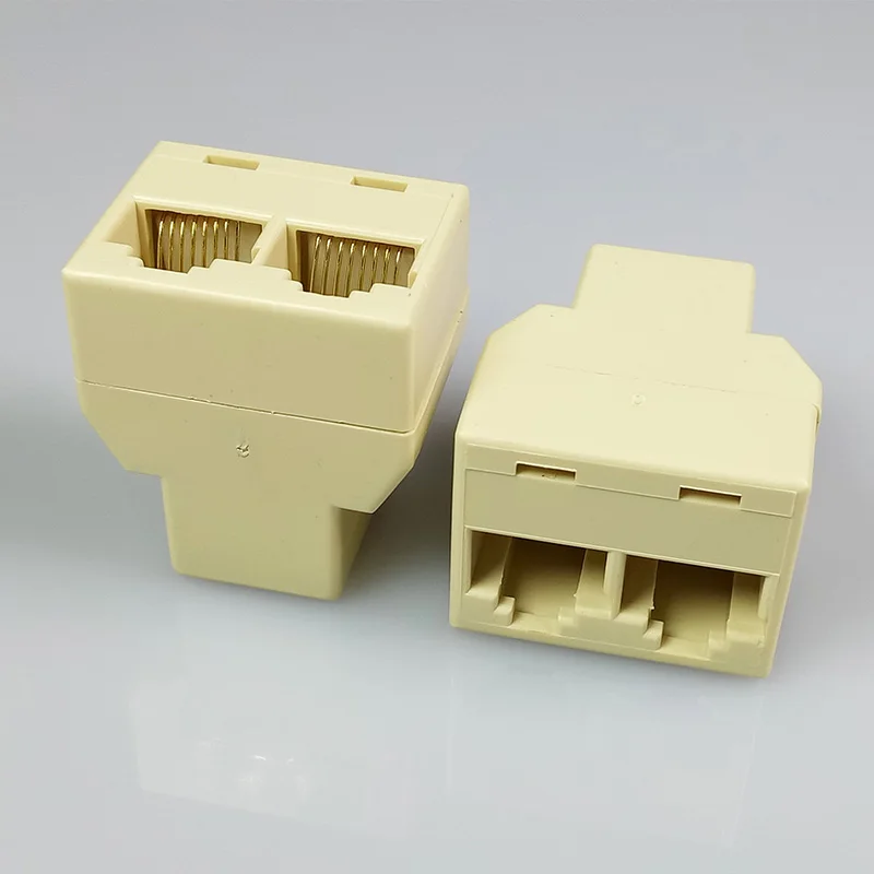 100 шт./лот RJ45 Ethernet кабель сплиттер 8 Pin сетевой адаптер 1 вход в 2 Выход конвертер