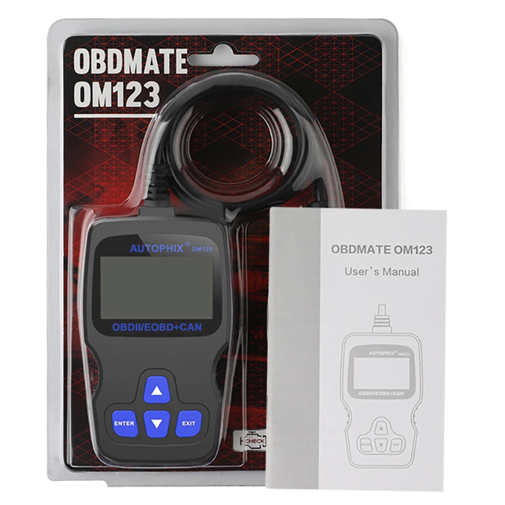 Автомобильный сканер Autophix Om123 OBD2 многоязычный диагностический инструмент
