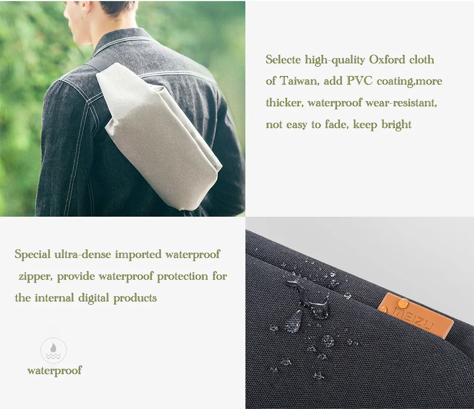 Meizu New  Backpack urban leisure chest pack For Adult Small Size Shoulder Type Unisex Rucksack for iPad mini Mobile Phones bag03