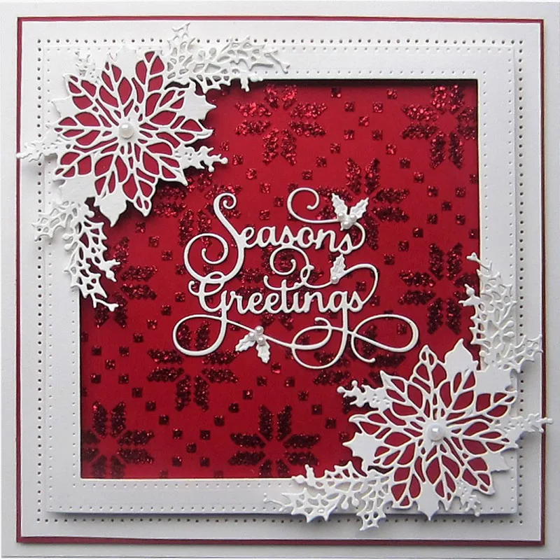 

Letter Seasons Greetings Metal Cutting Dies Stencils For DIY Scrapbooking Decorative Embossing Suit Paper Card Die Cutting Tools