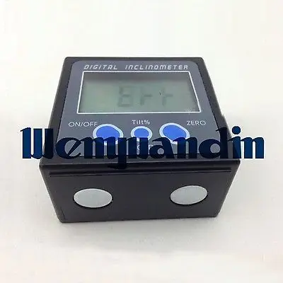 Digital Inclinometer Angle Protractor Gauge Bevel Box Angle Finder Meter Black Plastic Measuring To