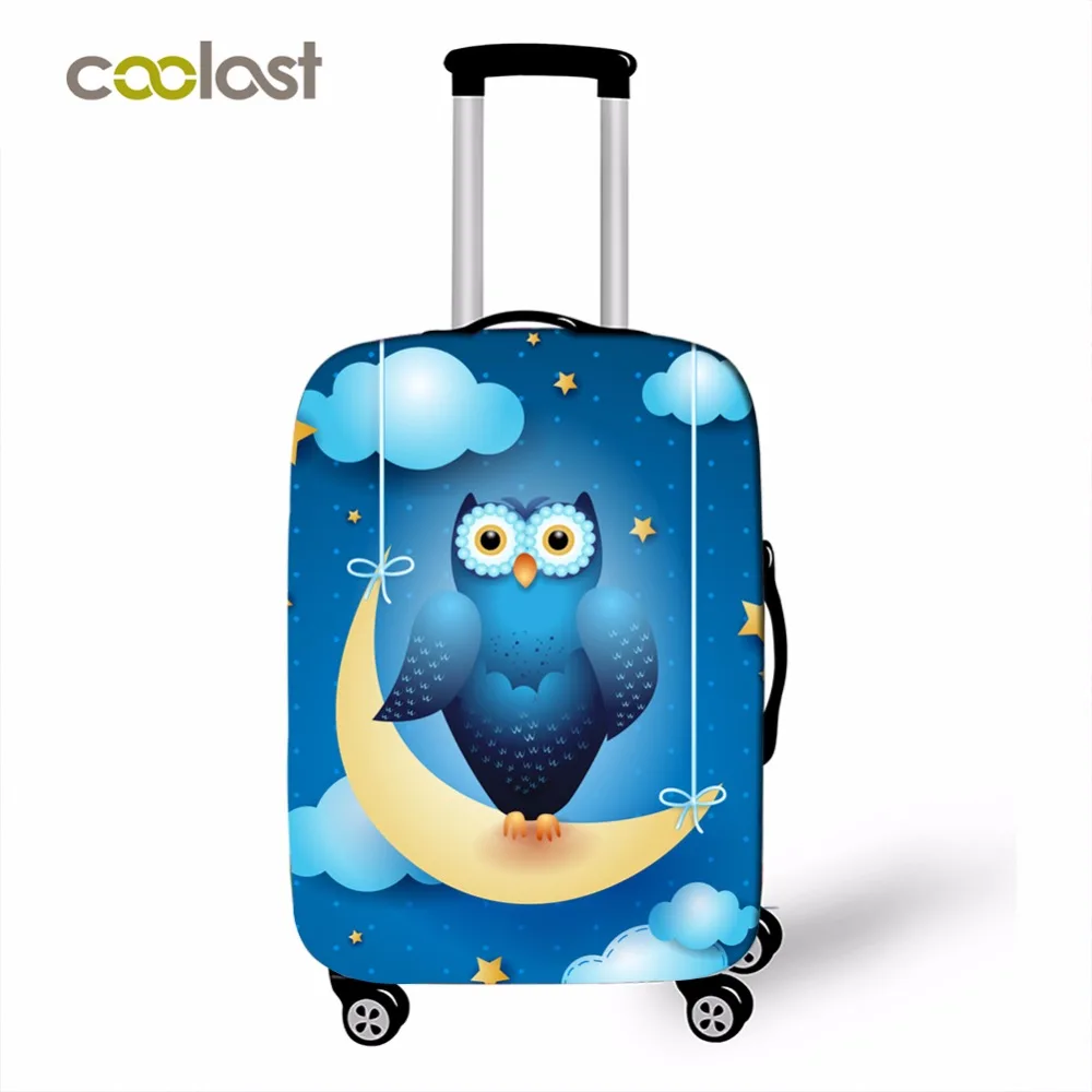 

COOLOST 18''28'' Suitcase Protective Covers Cartoon Owl Luggage Protector For Women Girl's Suitcase Waterproof Bagages Cover