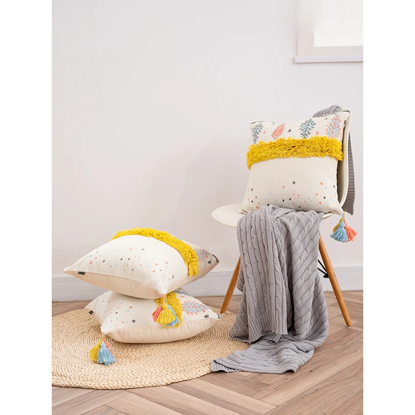 الإبداعية شرابات وسادة 45x45 سنتيمتر المنزل/كنبة مكتب وسادة الخصر القطن جديد أزياء المخدة وسادات المقعد ديكور منزلي للزفاف