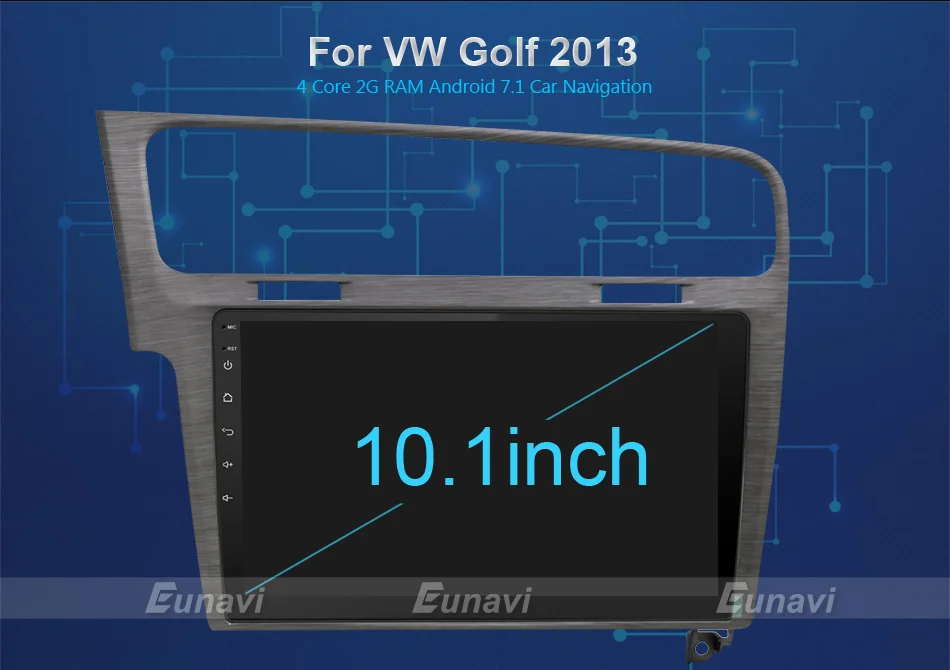 Sale Eunavi Quad Core 2G RAM 32G ROM Android 7.1 2 din Car Radio GPS Navi For VW Skoda Magotan POLO PASSAT Golf 7 Jetta Super Octavia 3