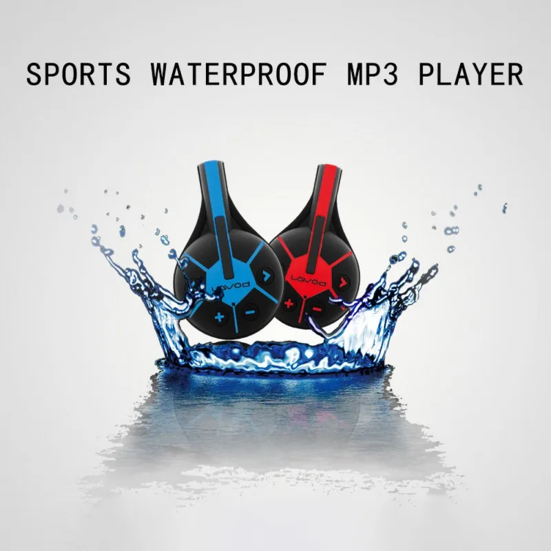

Waterproof MP3 360 Degree Rotation Back Clip Rechargeable 8GB Swimming Diving Outdoor Waterproof Sports Music Player