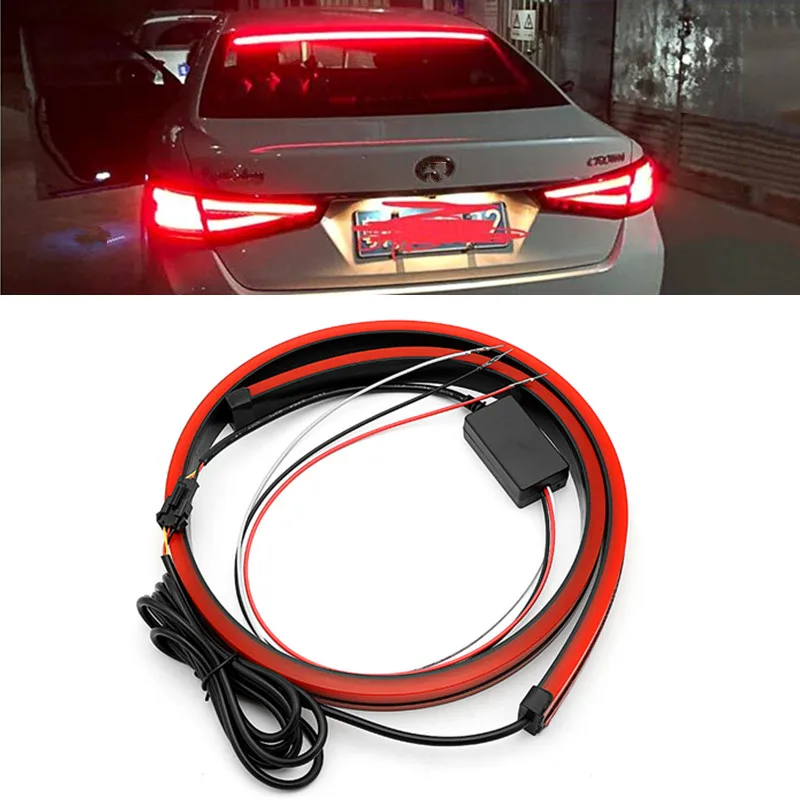 

For SEAT Leon 1 2 3 MK3 FR Cordoba Ibiza Arosa Alhambra Altea Exeo LED Red Flowing Flashing Car High Additional Brake Lights