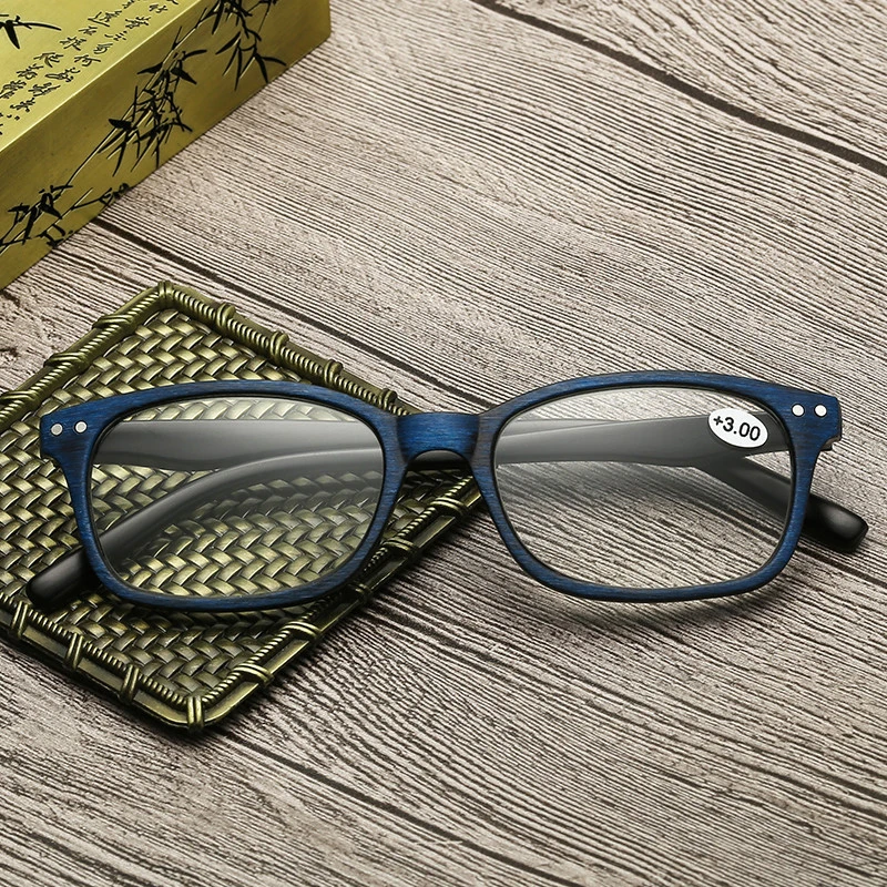 

Reading Glasses Vintage Men Women Small Frame Rectangular Presbyopic Eyeglasses 2019 New Fashion Spring Legs Rivet Square