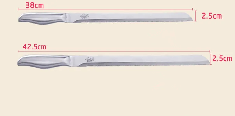 AMW 10 дюймов полностью из нержавеющей стали зубчатый нож для хлеба инструмент для выпечки салата пилы ножи для резки тостов Торт ножи для печенья