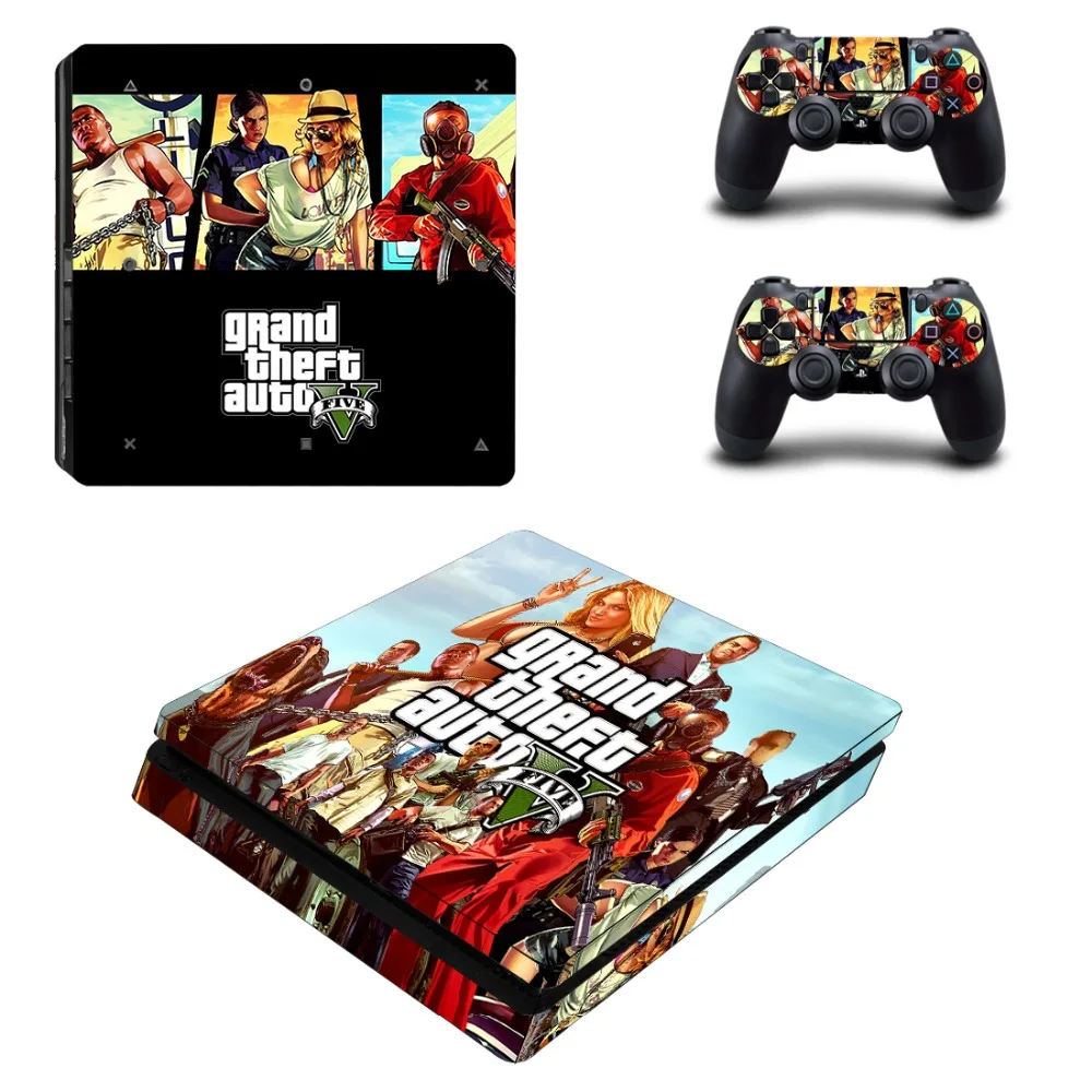 Игра Grand Theft Auto PS4 тонкий кожи Стикеры Наклейка виниловая для sony Playstation 4 консоли и 2 контроллеры PS4 тонкий кожи Стикеры