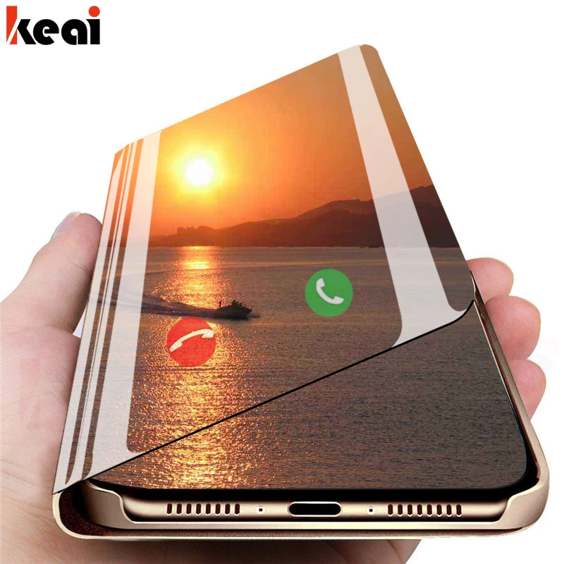 

Flip Standing Case For Xiaomi Redmi Note 7 6 K20 Pro 5 Plus 6A 4 4X Mirror Leather Cover For Xiaomi Mi 9 SE A2 8 Lite A1 S2
