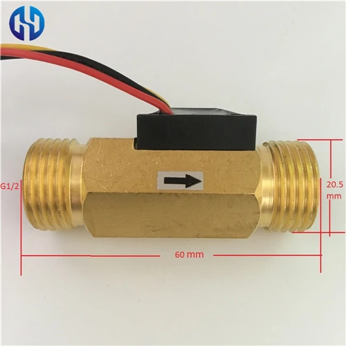 1/" DN16 расход 1~ л воды латунь холла турбины датчик контроля потока