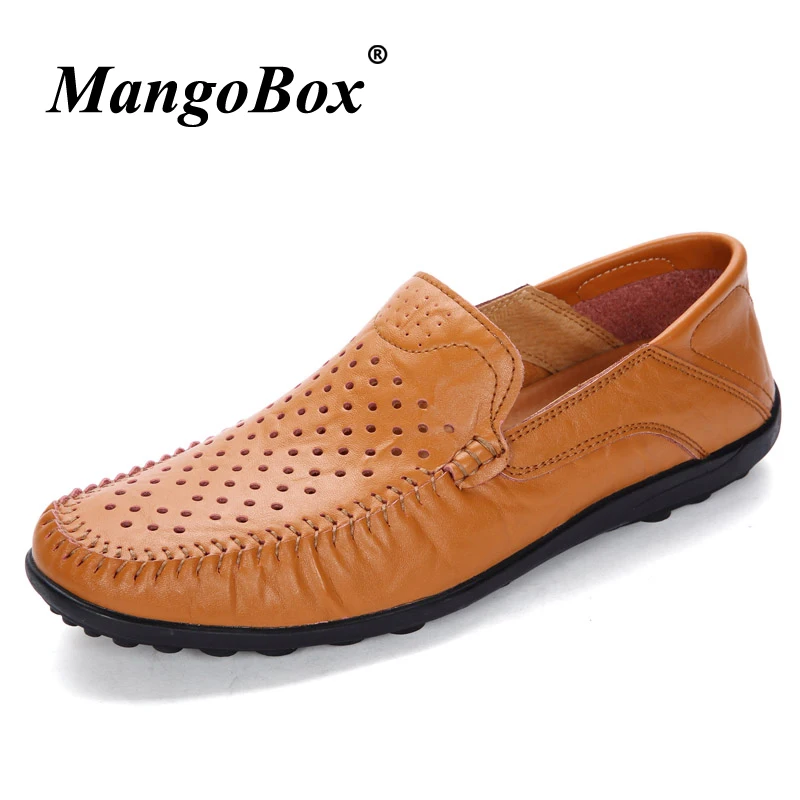 2018 Man Casual Shoes Black Brown Driving for Male Spring Summer Loafers Flat PU Leather Breathable Retro | Обувь