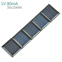 Sunyima, 50 шт в наборе, Мини панели солнечных батарей 1V 80mA 30*25 мм панели солнечных батарей для DIY научный эксперимент