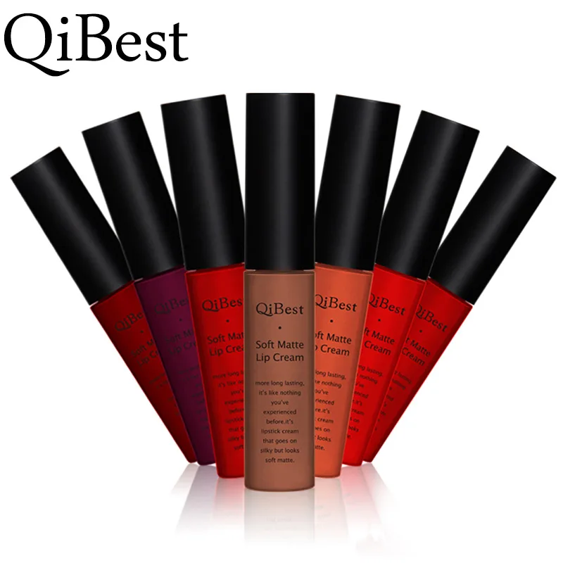 

High quality nonstick cup orange pink nude color lip gloss wonderful lasting liquid lipstick color 34 matte color does not fade