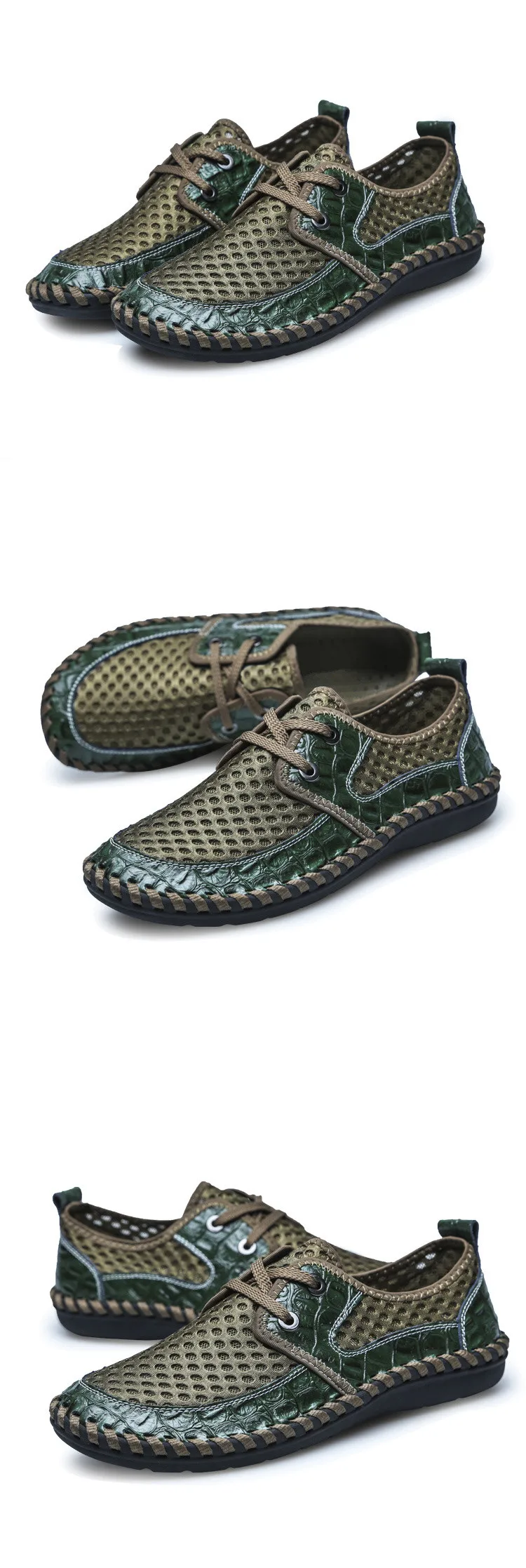 MIXIDELAI/Новинка года; Мужская обувь; удобная дышащая обувь на плоской подошве с сеткой; модная повседневная обувь на шнуровке; Мужская обувь для отдыха; большие размеры 38-46