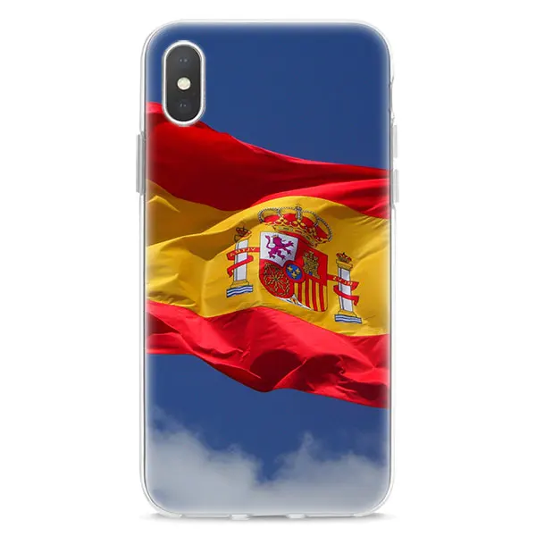 Spanish Spain Flag Phone Cases for Apple iPhone X XR XS MAX Soft TPU