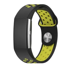 DHL 50 шт. сменный ремешок для браслета FitBit Charge 2 Регулируемый мягкий силиконовый спортивный ремешок браслет двойной цвет