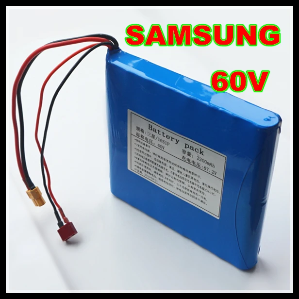 Настоящий для SAMSUNG 60V динамический литий-ионный аккумулятор 2200mAh для электрических unicycles, e-скутеров, электровелосипедов внешний аккумулятор