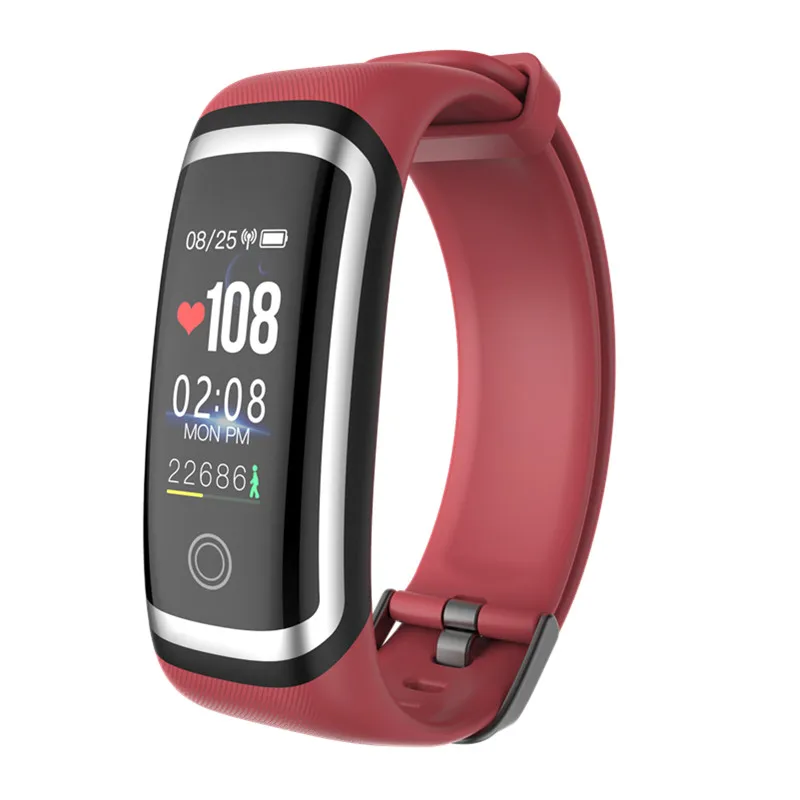Longet M4 фитнес-трекер в режиме реального времени монитор сердечного ритма+ кровяное давление умный Браслет цветной экран браслет для Android IOS - Цвет: red