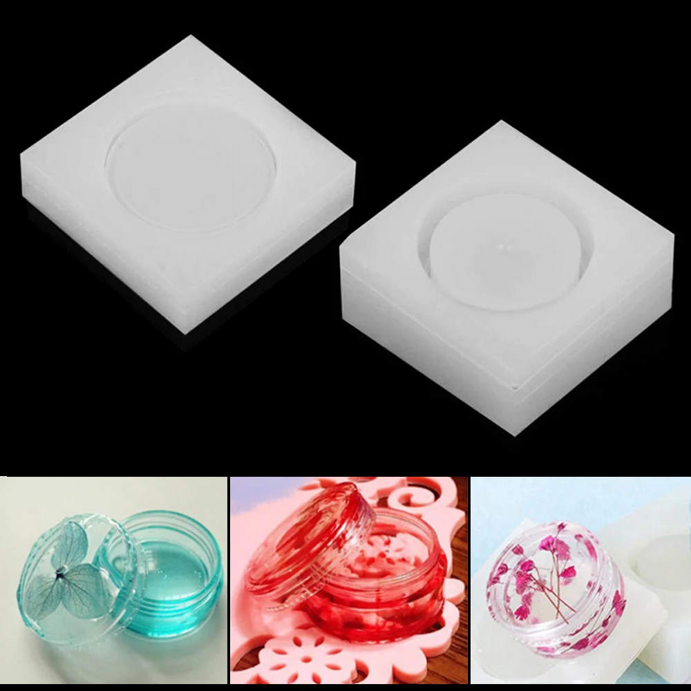 2 Pcs Storage Box Crystal Casting Molds Clear Epoxy Silicone Resin