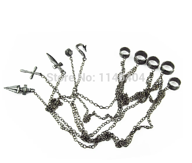 Новое популярное классическое кольцо для косплея Hunter x Kurapika five darts A finger Chain |
