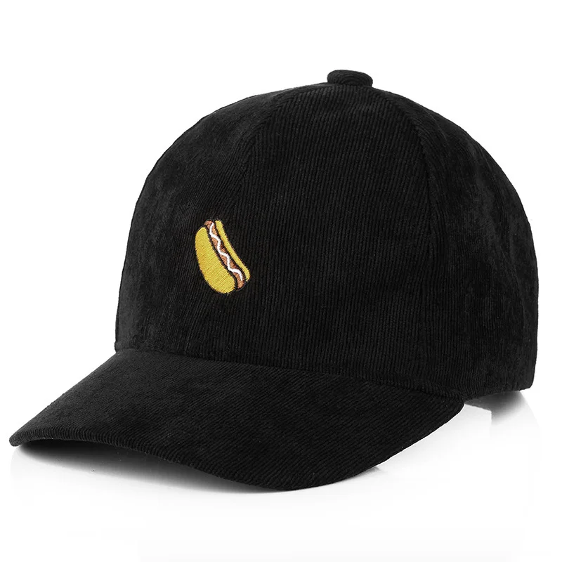 Гамбургер Вышивка Узор Бейсбол кепки s Snapback хип хоп черный кепки дизайнер шляпа для мужчин женщин козырек шапки Bone