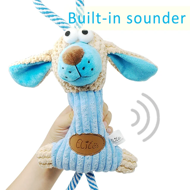 Squeaky Sound Dog Toy Plush Chewing Interactive Pet Toy Puppy Dogs Tug Rope Toys For Pet Playing Training Teeth Cleaning