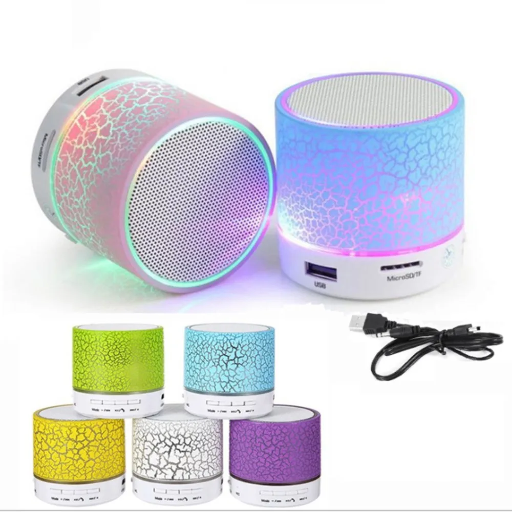 

Bluetooth Speaker Mini Wireless Loudspeaker Crack LED TF USB Subwoofer Bluetooth Speakers mp3 stereo audio music player FM Radio