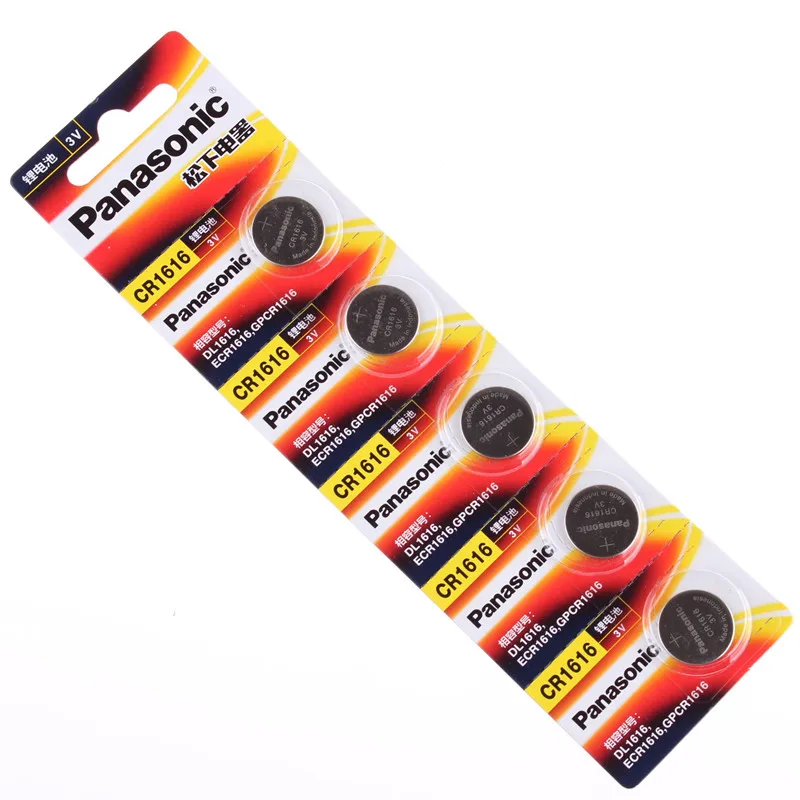 5x Panasonic CR1616 Button Cell Coin Batteries CR1616 Car Remote