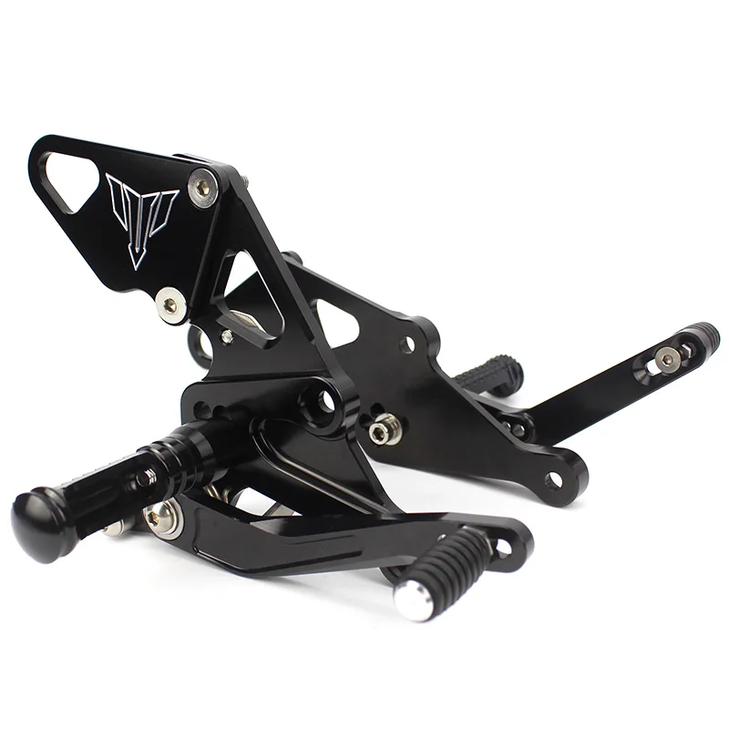 Мотоцикл с ЧПУ Заготовка Adjusttable Rearsets задняя подножка Набор для 2013- Yamaha MT FZ 07 MT-07 FZ-07 MT07 FZ07 - Цвет: Black