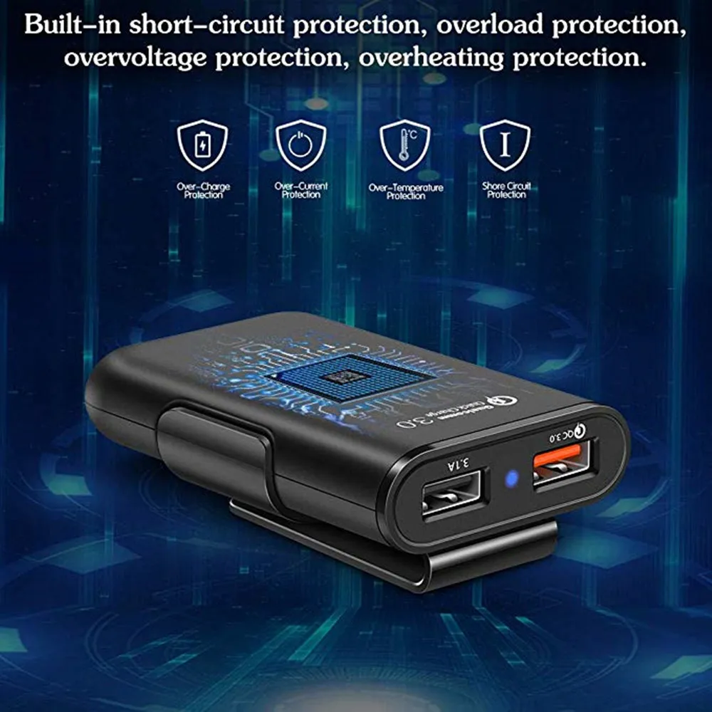 USB Автомобильное зарядное устройство 4 порта QC3.0 + 2.4A + 3.1A USB Автомобильное зарядное устройство Универсальный USB Быстрый адаптер с 5.6ft удлините... USB Автомобильное зарядное устройство 4 порта QC3.0 + 2.4A + 3.1A USB Автомобильное зарядное устройство Универсальный USB Быстрый адаптер с 5.6ft удлините...