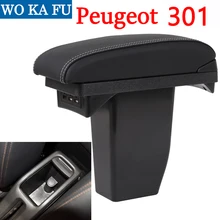 Для peugeot 301 подлокотник коробка Универсальная автомобильная центральная консоль caja Модификация аксессуары двойной поднят с USB без сборки