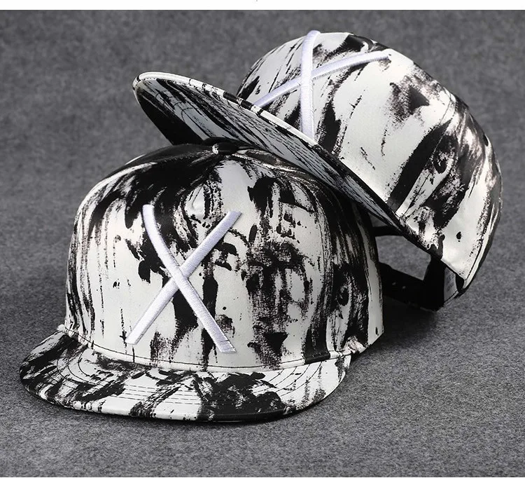 Новый фирменный X вышивка Snapback Кепки s для Для женщин граффити шляпу Для мужчин Классические Бейсбол Кепки установлены хип-хоп танцовщица Hat