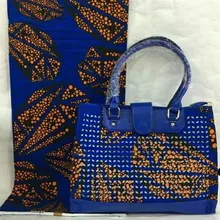 África Diseño Mujer de Color Mulit Bolso de alta Calidad Y Tela Bolso Estilo nigeriano Y Impreso Tela de la Cera Para El Partido TX-520