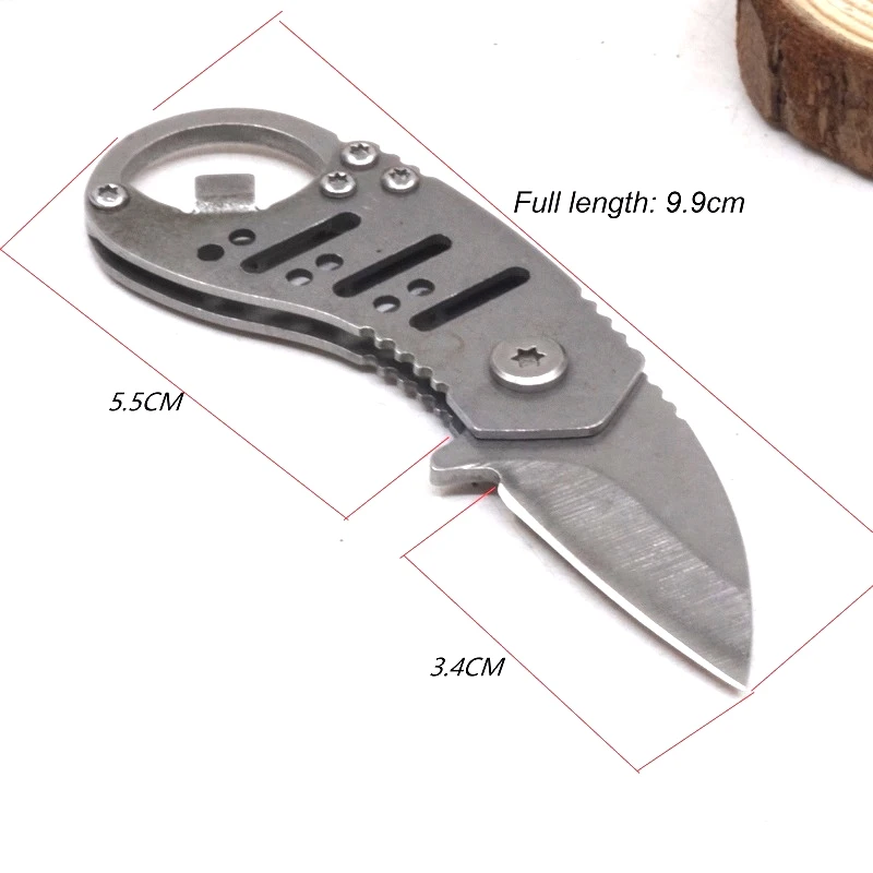 Mini Folding Knife Key chain Outdoor Survival Pocket Knife Bottle