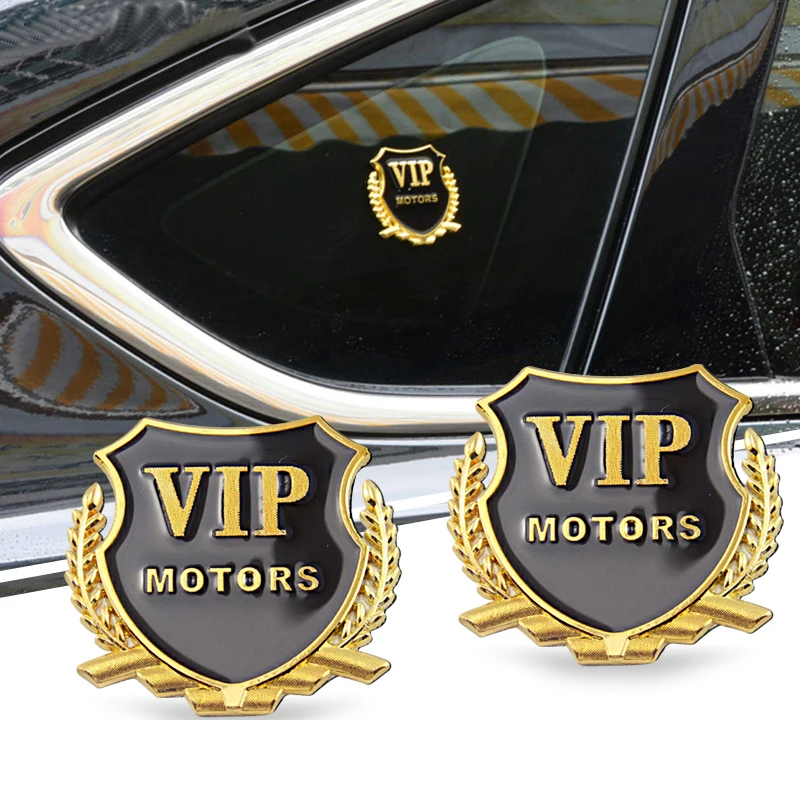 2 шт./компл. VIP Motors 3D автомобиля металла хромированная эмблема бейдж наклейка двери, окна тела авто Декор DIY Стикеры автомобиль для укладки