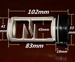 Стиральная машина Запчасти дренажный насос фильтр чистой крышкой 102X53 мм