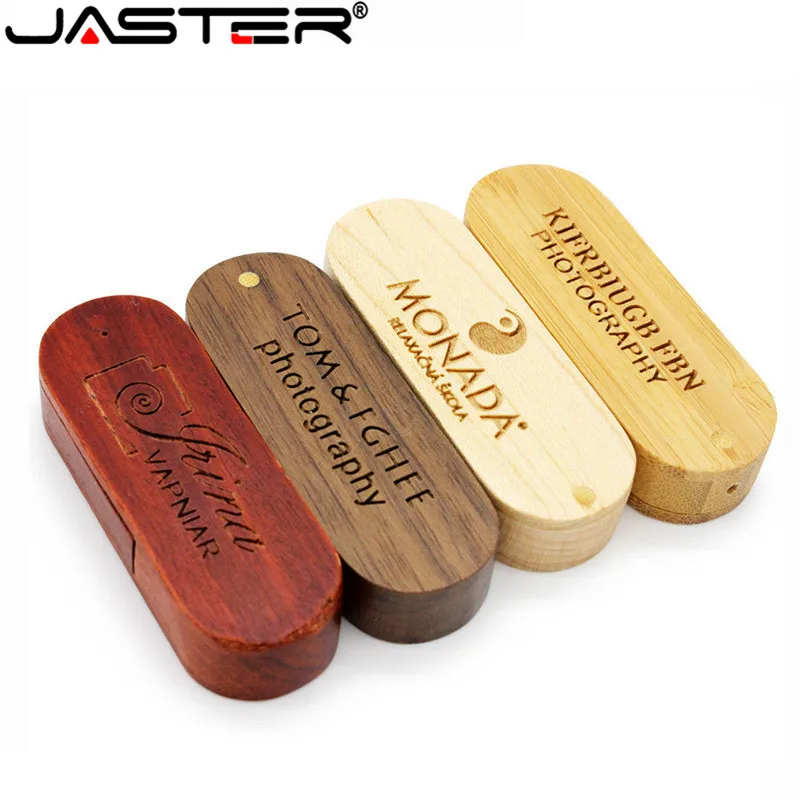 Деревянный портативный USB флэш накопитель JASTER с логотипом под заказ 4 ГБ 8 16 32 64 U