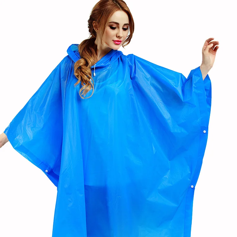 Универсальный женский дождевик, мужские дорожные дождевики, пончо с капюшоном, не одноразовые плащи, водонепроницаемый, для кемпинга, дождевик, Chubasquero - Цвет: Синий