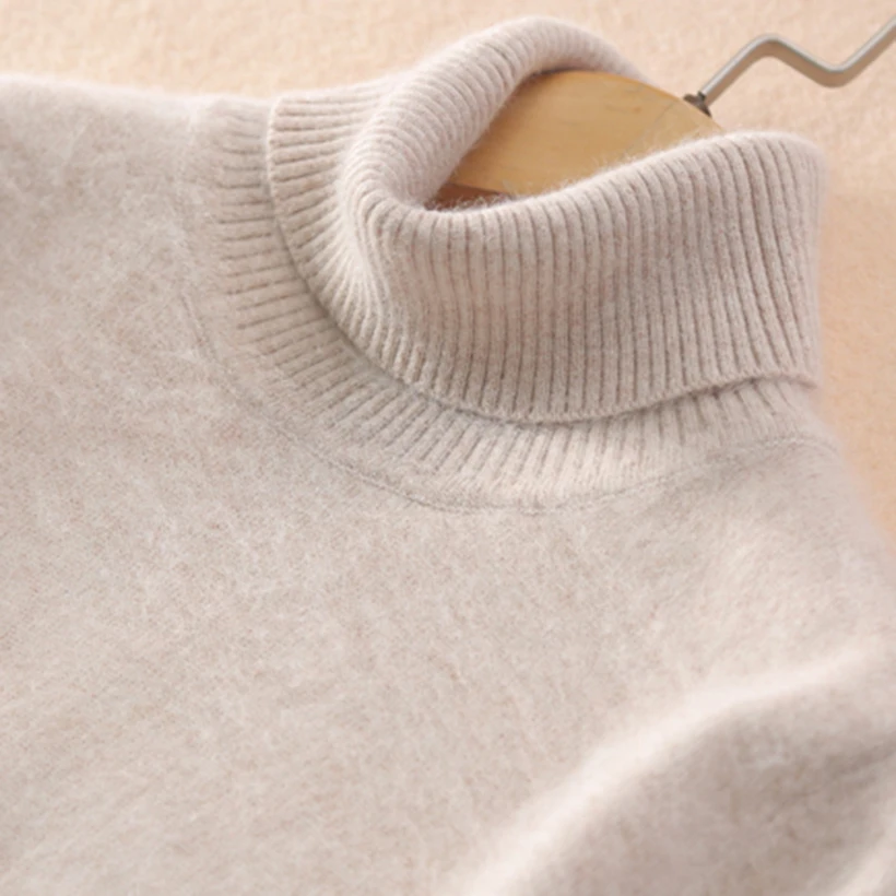 Супер теплая норковая кашемировая мягкая меховая флисовая водолазка, свитера и пуловеры для женщин, осенне-зимний джемпер, Женский брендовый джемпер