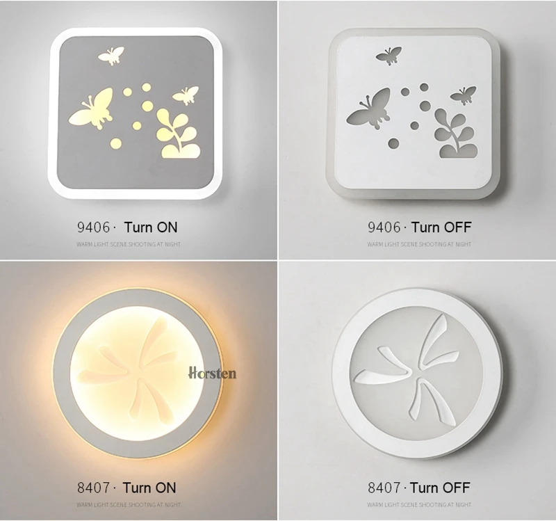 Creative LED Wall Lamp LED Sconce Light Acrylic Mini Home Decoration Wall Light For Kids Baby Bedroom Bedside Restroom Bedside Sconces (12)
