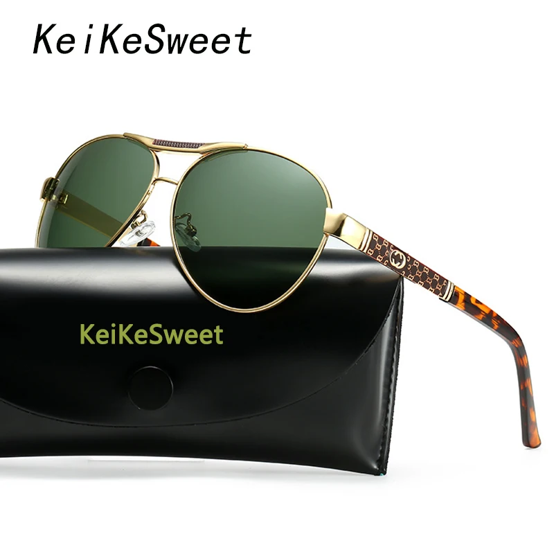 

KeiKeSweet Polarized Luxury Brand Designer Rays Sunglasses Men Driving Vintage Outdoor Cool Oversized Sun Glasses UV400 Fashion