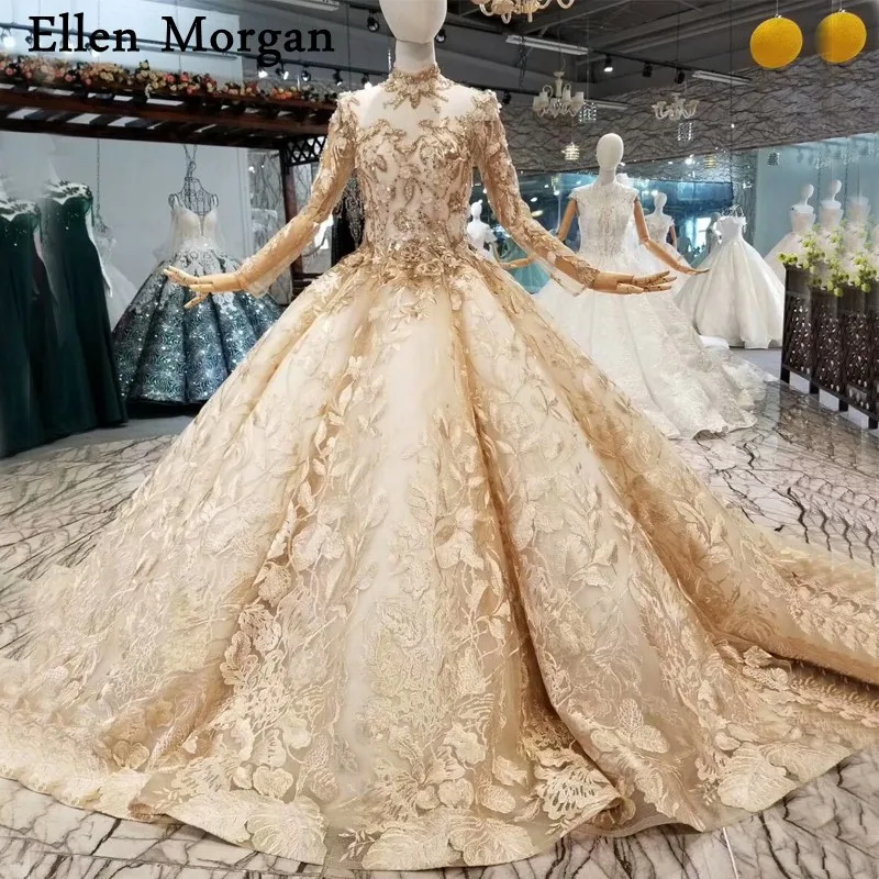 Long sleeve beaded bodice wedding dress for women Long sleeve beaded bodice wedding dress for women