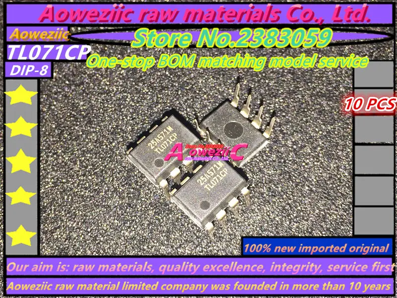 

Aoweziic 100% new imported original TL071CP TL071CN DIP-8 TL071 TL071CDR SOP-8 Operation buffer amplifier chip