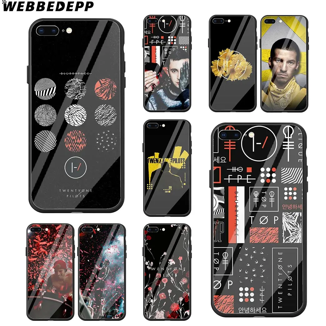 WEBBEDEPP Twenty One Pilots 21 чехол из закаленного стекла для телефона Apple iPhone Xr Xs Max X или 10 8 7 6