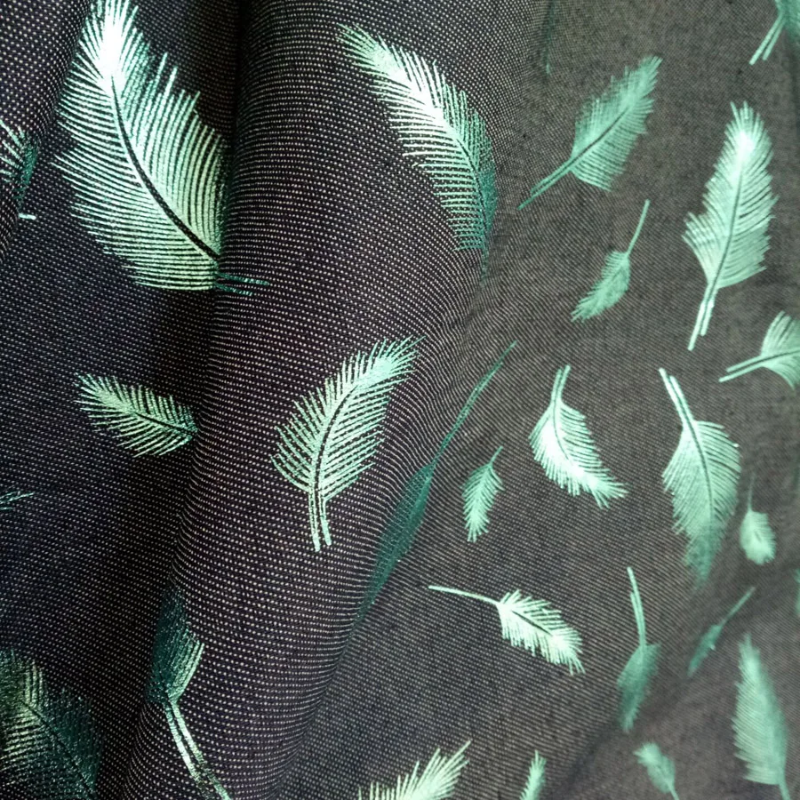 Джинсовая хлопковая ткань с перьями, бронзовая рубашка с заплатками, тонкая джинсовая ткань для джинсов, сумка для обуви, подушка и платье