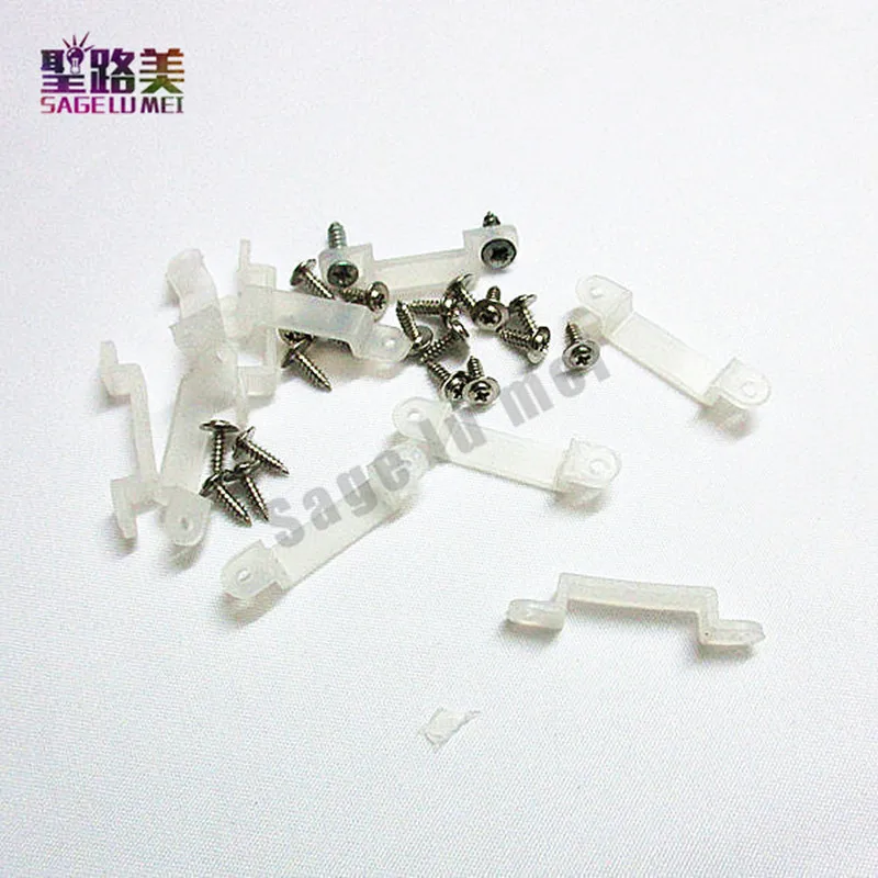 

8mm 10mm 12mm LED Strip Silicon Clip Connector & Screw For fixing flexible SMD5050 SMD3528 RGB RGBW Single Color led light