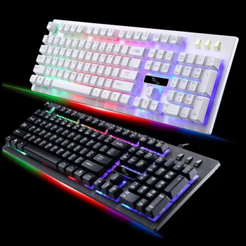 

Vococal USB RGB Gaming Keyboard Wired Colorful Backlight Keypad Key Board 104 Key for Computer PC Desktop Overwatch Borderlands
