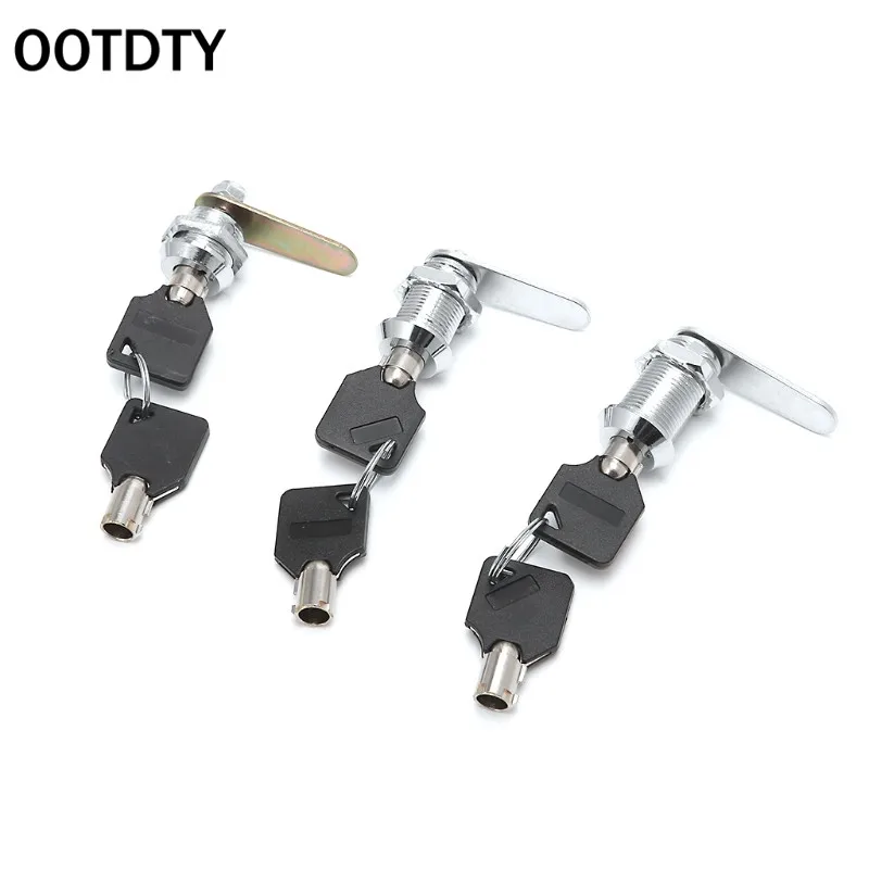

Zinc Alloy Drawer Tubular Cam Lock For Door Mailbox Cabinet Cupboard w/2 Keys 16-30mm 1Pc