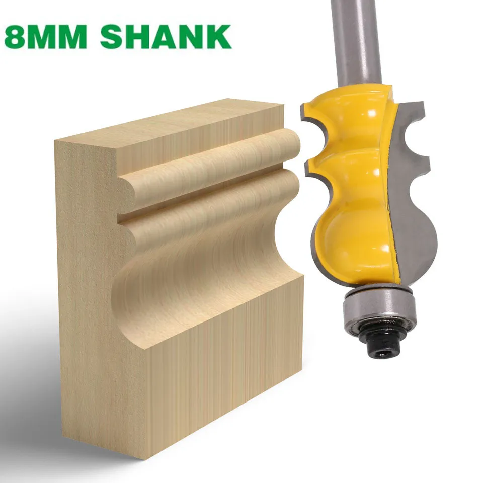 

1Pc 8mm Shank Molding Router Bit Line Face Cutter for Wood Architectural Cemented Carbide Milling Cutter Woodworking Tools